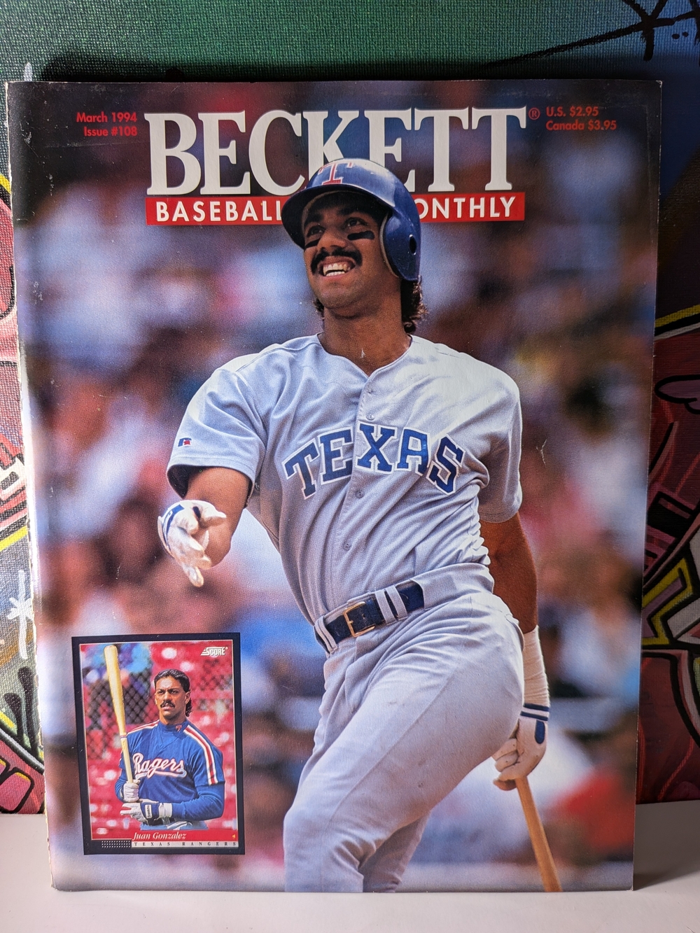 March 1994 ⚾ Juan Gonzales Texas Rangers – Beckett Baseball Monthly Magazine